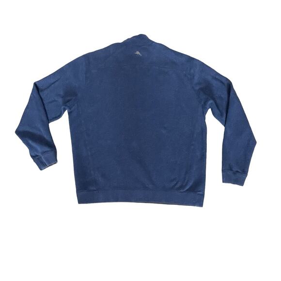 Tommy Bahama 1/4 Zip Reversible Pullover Blue Long Sleeve Sweater Men’s Large - Picture 5 of 16